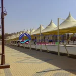 مظلات سيارات قبب هرمية